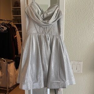Sparkling Silver Kids Dress